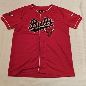 Chicago Bulls Youth Button-Up Jersey | Size 18–20 | Red NBA Style‎ Shirt